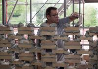 bouwplaats: metselaars en Braziliaans metselwerk