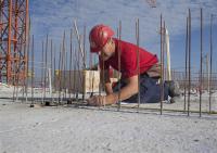 bouwplaats: constructie 7e verdieping, dag 1