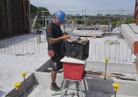 bouwplaats: constructie 7e verdieping, dag 1