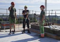 bouwplaats: constructie 7e verdieping, dag 1