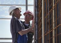 bouwplaats: constructie 7e verdieping, dag 1