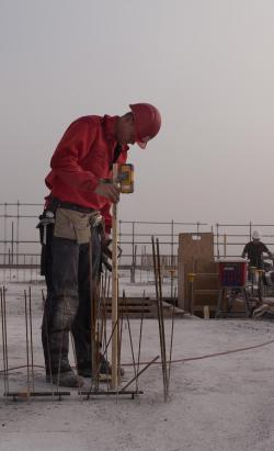 bouwplaats: constructie 7e verdieping, dag 1