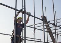 bouwplaats: constructie 7e verdieping, dag 2