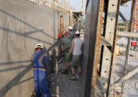 bouwplaats: constructie 7e verdieping, dag 2
