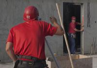 bouwplaats: constructie 7e verdieping, dag 2