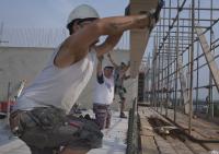 bouwplaats: constructie 7e verdieping, dag 2