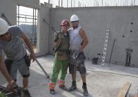 bouwplaats: constructie 7e verdieping, dag 2