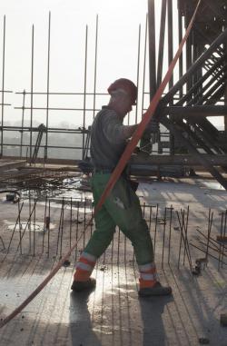 bouwplaats: constructie 7e verdieping, dag 2
